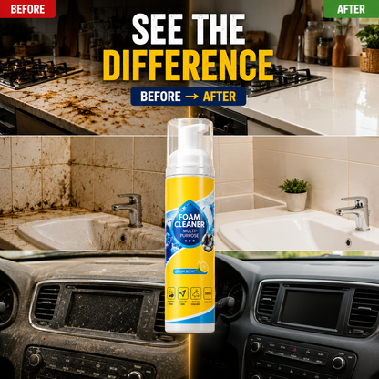 Multi-Purpose Foam Cleaner & Stain Remover – Deep Cleaning Spray for Home, Car, Sofa, Shoes & More